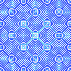 Geometric vector pattern with azure and blue gradient. simple ornament for wallpapers and backgrounds.