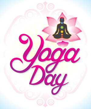 abstract artistic creative yoga day background