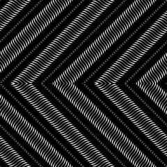 Design seamless monochrome zigzag pattern - 440046610