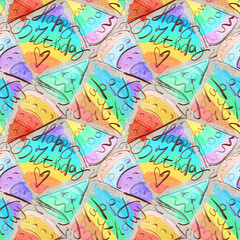 Seamless pattern pattern design for birthday party