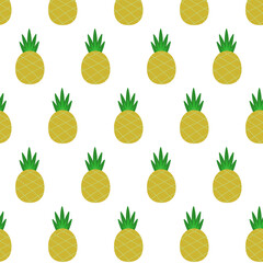 Vector pattern with pineapples. Suitable for gift wrapping, phone background, desktop background, fabric, bedding, etc. Transparent background.