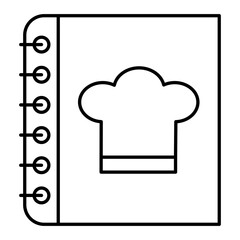 Vector Recipe Outline Icon Design