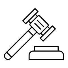 Vector Law Outline Icon Design