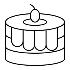 Vector Pancake Outline Icon Design