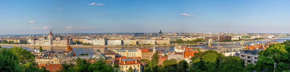 Fototapeta na wymiar panoramic landscape with the city of Budapest - Hungary