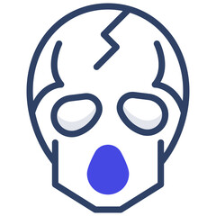 A unique design icon of skull, editable vector