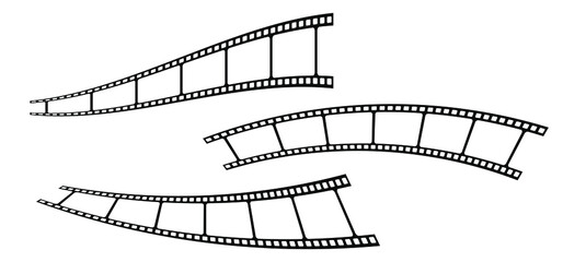 Fototapeta premium Old empty negative, dia 35 mm Film roll and film strip frame. flat vector photo, picture, image photography pictogram. Filmstrip icon. For camera, cinema, photographic film. 