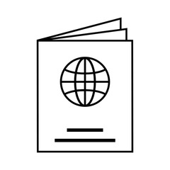 International travel passport. Vector illustration