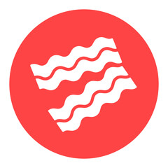 Bacon Strips glyph icon. Barbecue and bbq grill