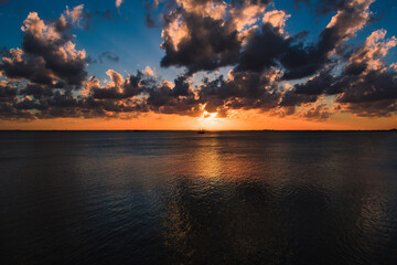 sunset over the sea