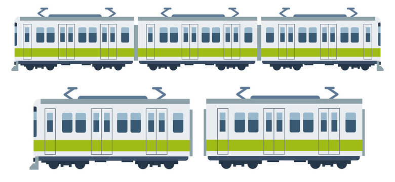 普通電車のイラスト素材