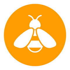 Honey bee vector glyph icon. Farm animal sign