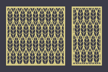 Abstract leaves laser cut pattern.