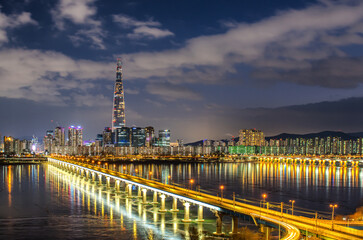 tower bridge at night, Seoul South KOrea
