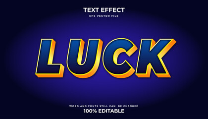Naklejka na ściany i meble luck style text effect editable