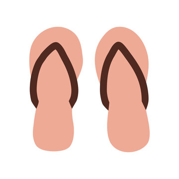 Beach slippers sandals vector illustration