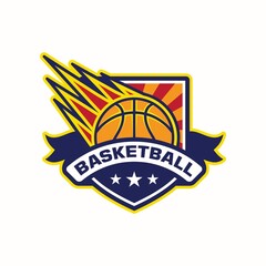 Basketball emblem logo design