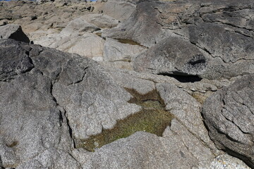 Bay de concarneau, France, Brittany, June 2021, beach and rocks