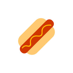 hot dog icon on a white background, vector illustration