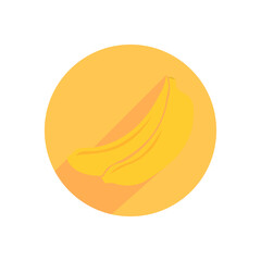 banana icon on a white background, vector illustration