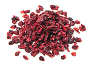 Cranberry dried fruit isolate on white background