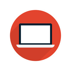 laptop icon on a white background, vector illustration