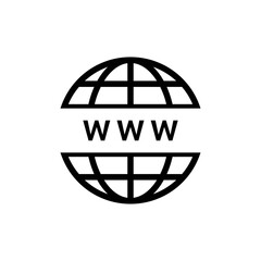 Globe icon vector. Simple design on white background.