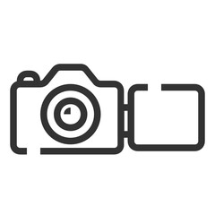 DSLR Camera outline icon.