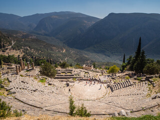 ruins of ancient city in Delfi Greece