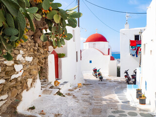 church in mykonos island, greece