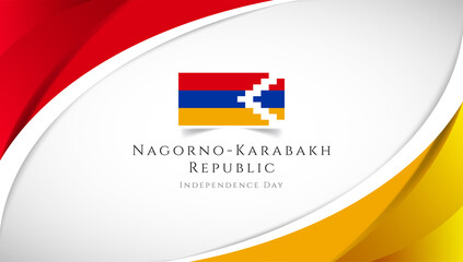 Abstract independence day of Nagorno-Karabakh Republic country banner with elegant 3D background