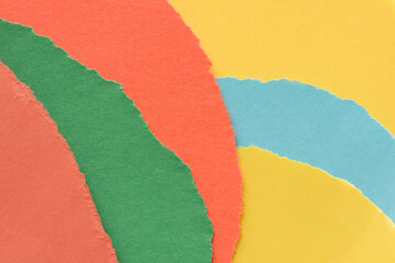 paper texture in green orange yellow and blue
