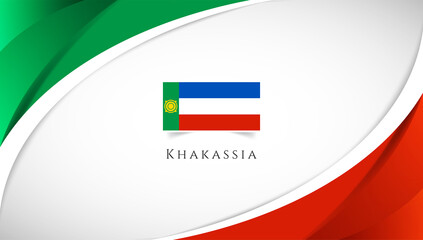 Abstract national day of Khakassia country banner with elegant 3D background