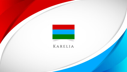 Obraz premium Abstract national day of Karelia country banner with elegant 3D background