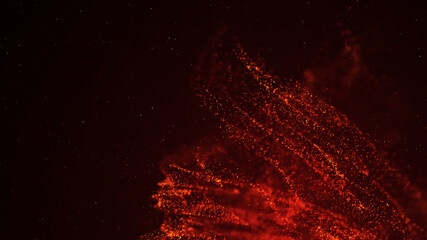 Fire whirlwind. dust backgroung. abstract fire. 3D rendering