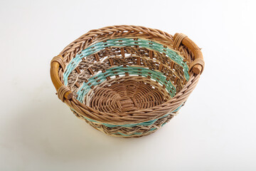 Natural wicker tableware for serving