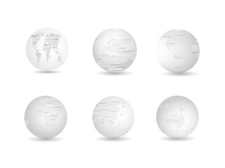 3d render of a globe with a symbol of the world