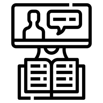 recommend clip art: leaning line icon