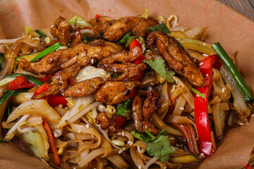 Asian cuisine - Wok with chicken