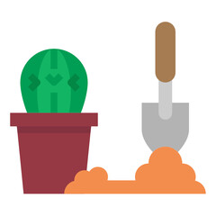 planting flat icon