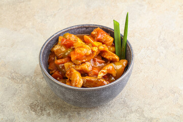 Meat goulash with vegetables