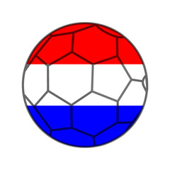 Obraz premium Dutch flag on soccer ball vector image