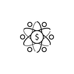 Make Money Online icon in vector. Logotype