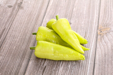 Green ripe fresh bell pepper