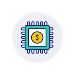 Fototapeta premium Digital Currency, icon in vector. Logotype