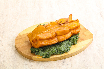 Smoked squid appetizer snack isolated