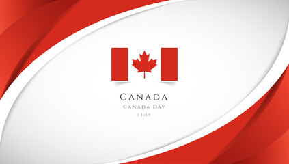 Abstract Canada day country banner with elegant 3D background