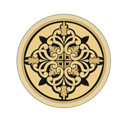 Decorative elegance luxury patterns baroque gold stock illustration