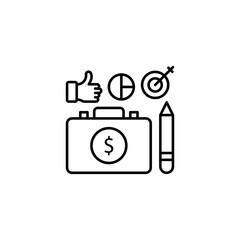 Financial Management icon in vector. Logotype