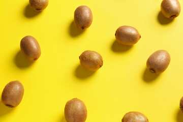 Tasty ripe kiwi on color background